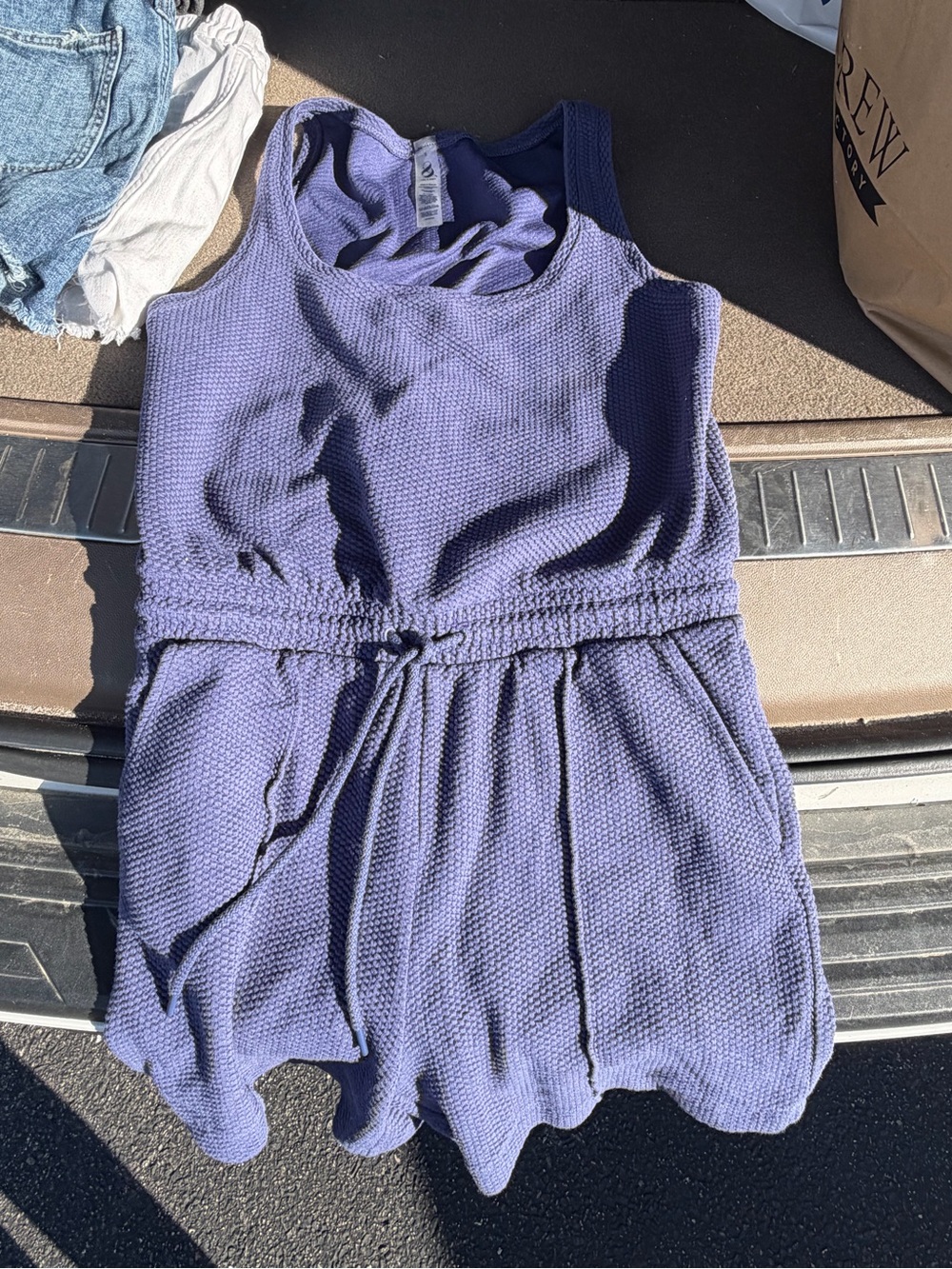 Lou & Grey Waffle-Knit Tank Romper